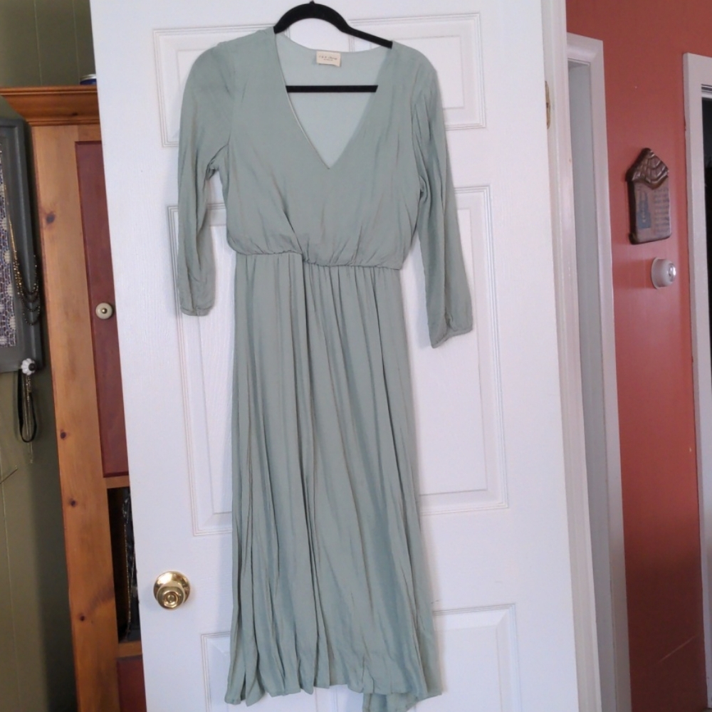 Mint flowy dress